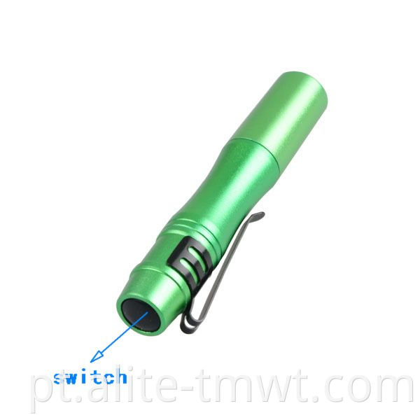 365-395nm Handle portátil LED Penlight Medical com Pocket Clip Detector de dinheiro UV Torch
